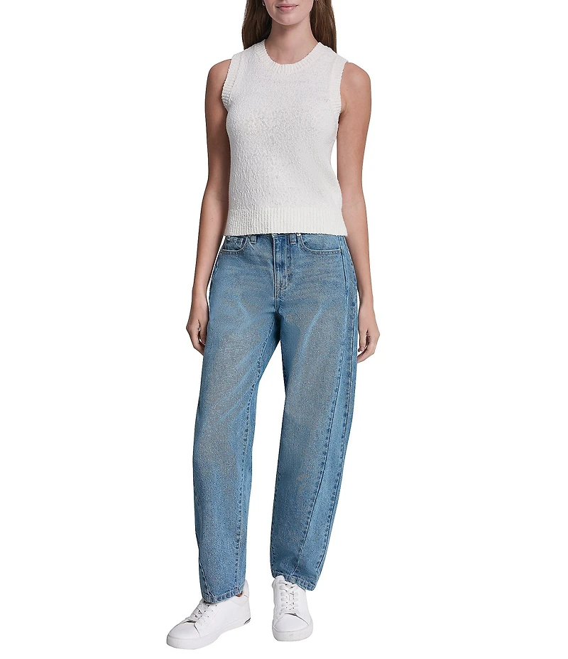 DKNY Jeans by Donna Karan Knit Crew Neck Sleeveless Top