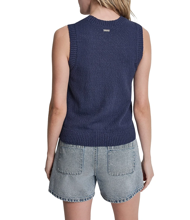 DKNY Jeans by Donna Karan Knit Crew Neck Sleeveless Top