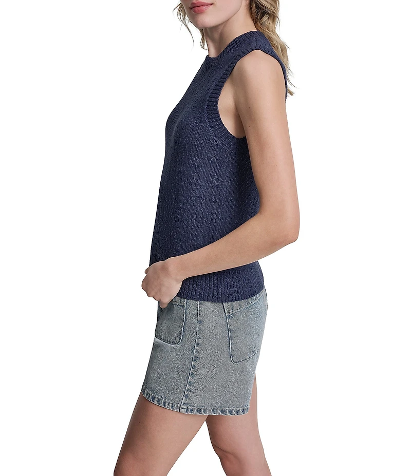 DKNY Jeans by Donna Karan Knit Crew Neck Sleeveless Top