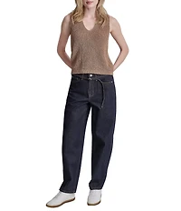 DKNY Jeans by Donna Karan Mid Rise Barrel Self-Tie Belt Jeans