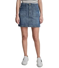 DKNY Jeans by Donna Karan Patch Denim Mini Skirt