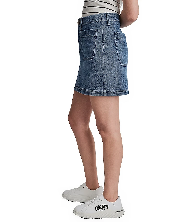 DKNY Jeans by Donna Karan Patch Denim Mini Skirt