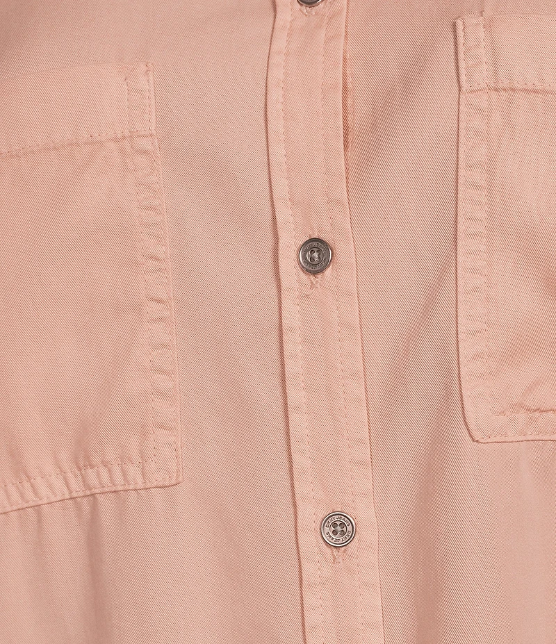 DKNY by Donna Karan Jeans Garment Dye Roll-Tab Sleeve Button Front Shirt