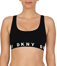 DKNY by Donna Karan Logo Band Boyfriend Racerback Seamless Bralette