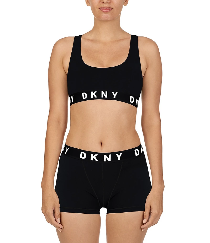 DKNY by Donna Karan Logo Band Boyfriend Racerback Seamless Bralette