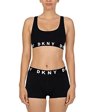 DKNY by Donna Karan Logo Band Boyfriend Racerback Seamless Bralette
