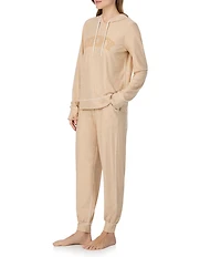 DKNY Long Sleeve Hooded Jogger Pajama Lounge Set