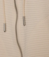 DKNY by Donna Karan Long Sleeve Zip Front Side Zip Detail Hoodie