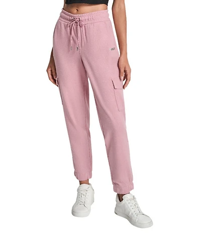 DKNY by Donna Karan Coordinating Logo Slim Fit Cargo Pull-On Joggers