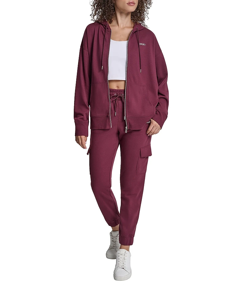 DKNY by Donna Karan Logo Slim Fit Cargo Pull-On Joggers