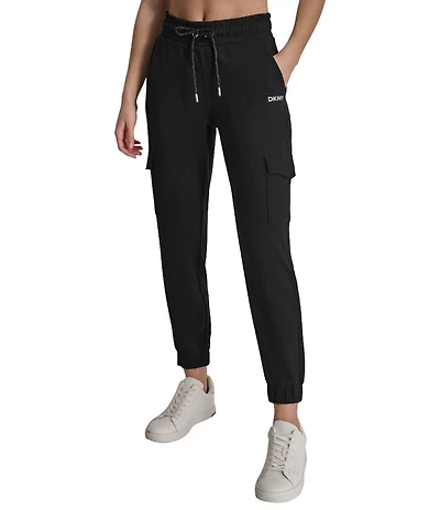 DKNY by Donna Karan Coordinating Logo Slim Fit Cargo Pull-On Joggers