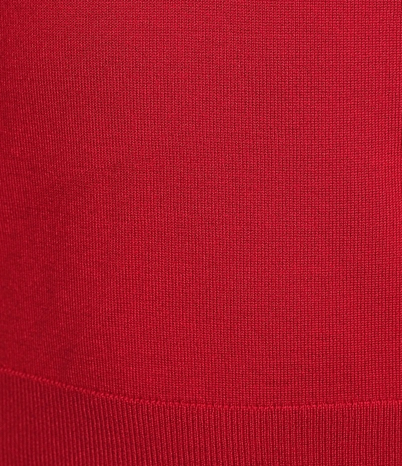 DKNY by Donna Karan Short Pleated Puffed Elbow Sleeve V-Neck Knit Top