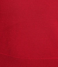 DKNY by Donna Karan Short Pleated Puffed Elbow Sleeve V-Neck Knit Top