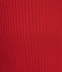 DKNY by Donna Karan Short Sleeve Mock Neck Ribbed Knit Top