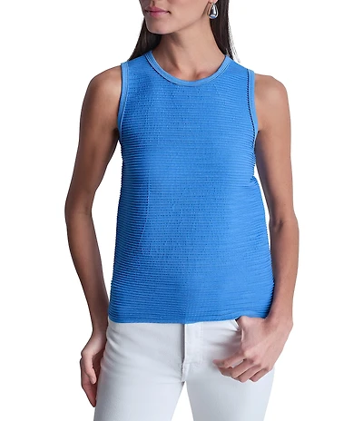 DKNY by Donna Karan Sleeveless Textured Knit Tank Top