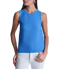 DKNY by Donna Karan Sleeveless Textured Knit Tank Top