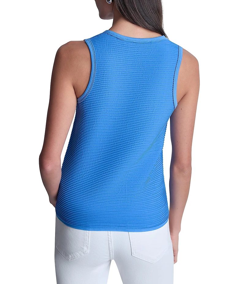 DKNY by Donna Karan Sleeveless Textured Knit Tank Top