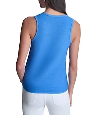 DKNY by Donna Karan Sleeveless Textured Knit Tank Top