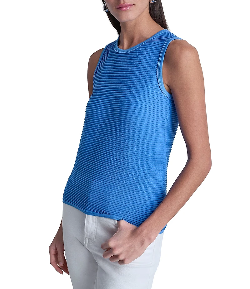 DKNY by Donna Karan Sleeveless Textured Knit Tank Top