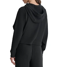 DKNY Sport by Donna Karan Brushed Rib Knit Raglan Sleeve Pullover Hoodie