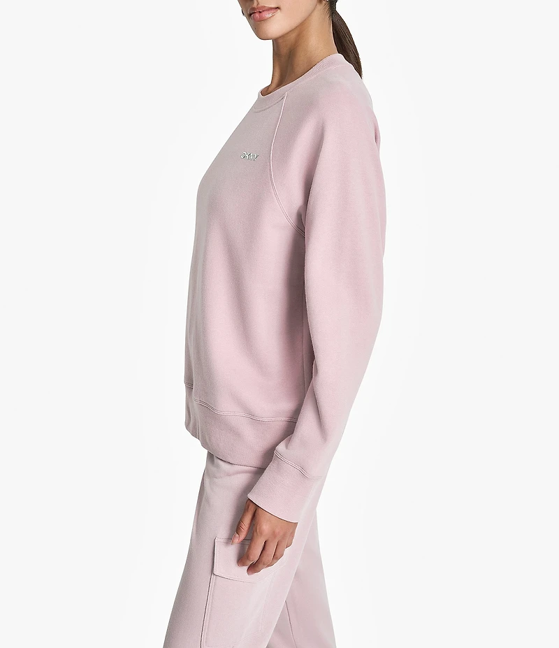 DKNY Sport by Donna Karan Bubble Logo Crew Neck Long Sleeve Pullover