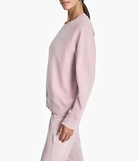 DKNY Sport by Donna Karan Bubble Logo Crew Neck Long Sleeve Pullover