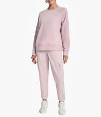 DKNY Sport by Donna Karan Bubble Logo Crew Neck Long Sleeve Pullover