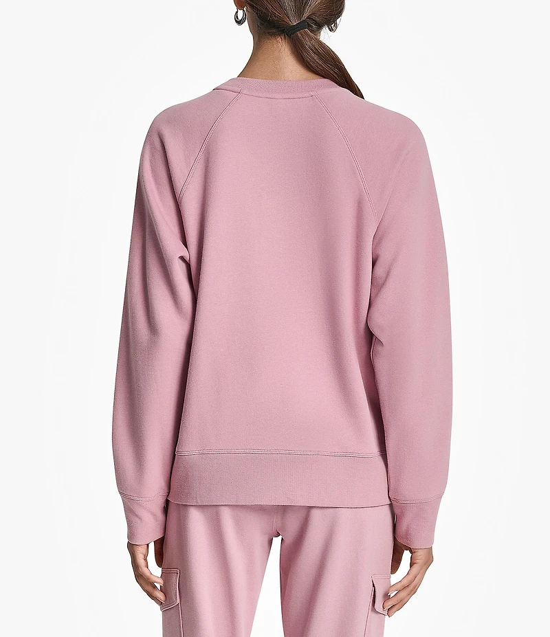 DKNY Sport by Donna Karan Bubble Logo Crew Neck Long Sleeve Pullover