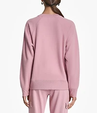 DKNY Sport by Donna Karan Bubble Logo Crew Neck Long Sleeve Pullover