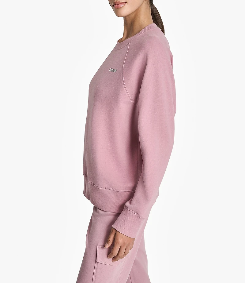 DKNY Sport by Donna Karan Bubble Logo Crew Neck Long Sleeve Pullover