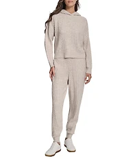 DKNY Sport by Donna Karan Cable Knit Coordinating Sweater Hoodie