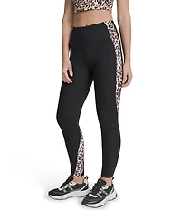 DKNY Sport by Donna Karan Cheetah Print Block Super High Waist Full Length Leggings