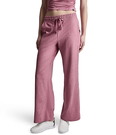 DKNY Sport by Donna Karan Coordinating Peached Spacedye High Waist Wide Leg Pants