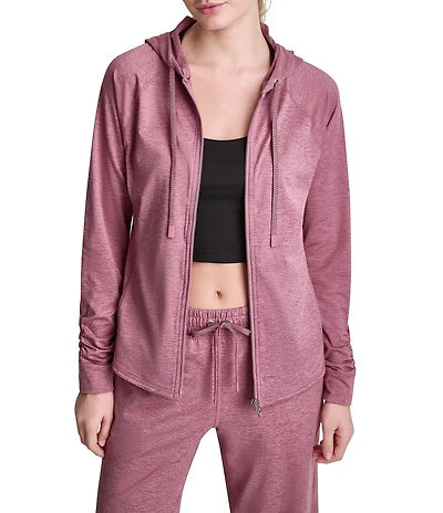 DKNY Sport by Donna Karan Coordinating Space-Dye Raglan Full Zip Hoodie