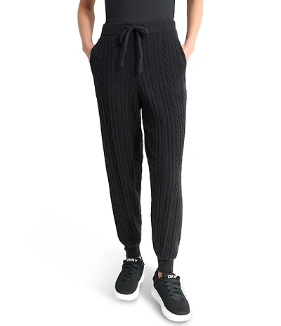 DKNY Sport by Donna Karan Cozy Cable Sweater Coordinating Jogger Pants