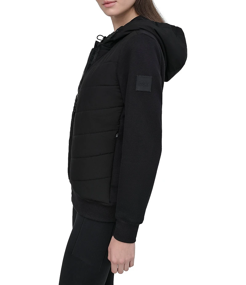 DKNY Sport by Donna Karan Lightweight Hybrid Full Zip Jacket