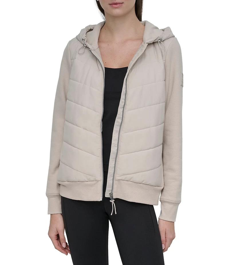 DKNY Sport by Donna Karan Lightweight Hybrid Full Zip Jacket