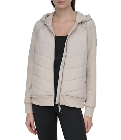 DKNY Sport by Donna Karan Lightweight Hybrid Full Zip Jacket