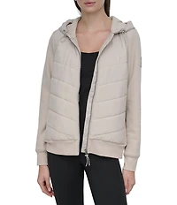 DKNY Sport by Donna Karan Lightweight Hybrid Full Zip Jacket