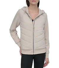 DKNY Sport by Donna Karan Lightweight Hybrid Full Zip Jacket