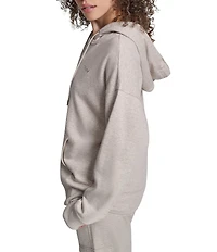 DKNY Sport by Donna Karan Metallic Bubble Logo Full Zip Hoodie