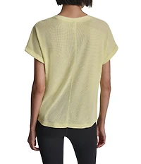 DKNY Sport by Donna Karan Mini Waffle Crew Neck Short Sleeve T-Shirt