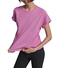 DKNY Sport by Donna Karan Mini Waffle Crew Neck Short Sleeve T-Shirt