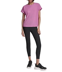DKNY Sport by Donna Karan Mini Waffle Crew Neck Short Sleeve T-Shirt