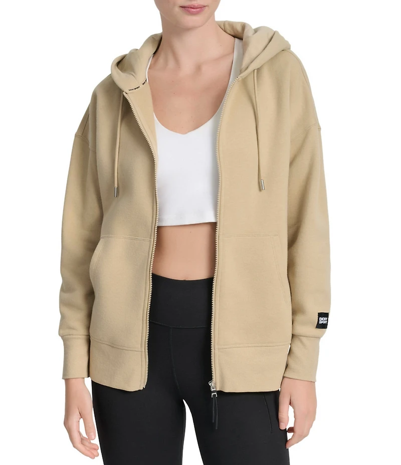 DKNY Sport by Donna Karan Oversized Full Zip Jacket Hoodie