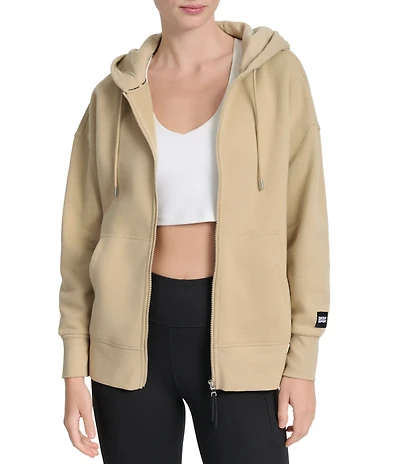 DKNY Sport by Donna Karan Oversized Full Zip Jacket Hoodie