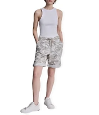 DKNY Sport by Donna Karan Peached Poplin Rib Waist Convertible Bermuda Shorts