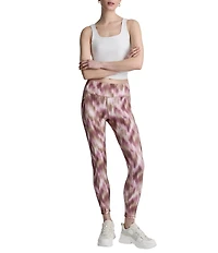DKNY Sport by Donna Karan Printed Interlock High Waist 7/8 Fitness Leggings