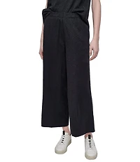 DKNY Sport by Donna Karan Slub Ankle Length Wide Leg Pants