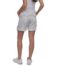 DKNY Sport by Donna Karan Smocked Waist Camo Print Convertible Cargo Shorts